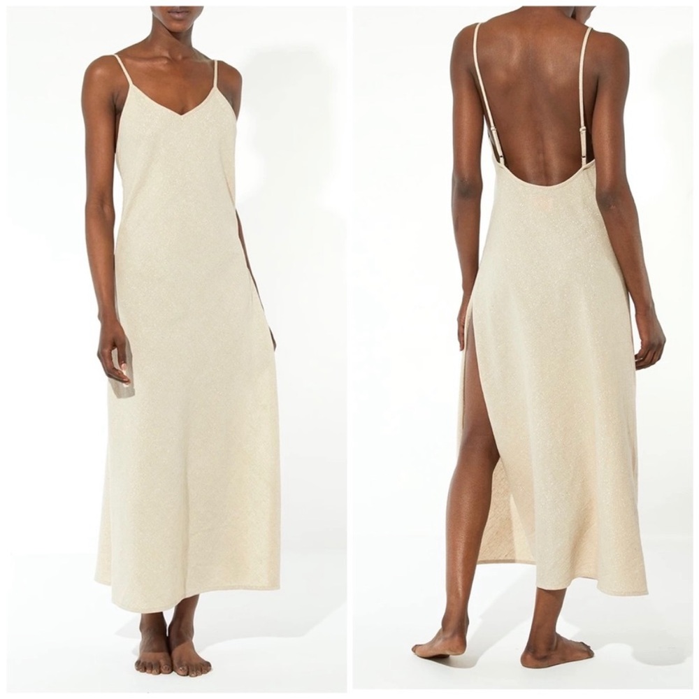 Solid & Striped Sloane Stephens The Elizabeth Dress Linen Midi